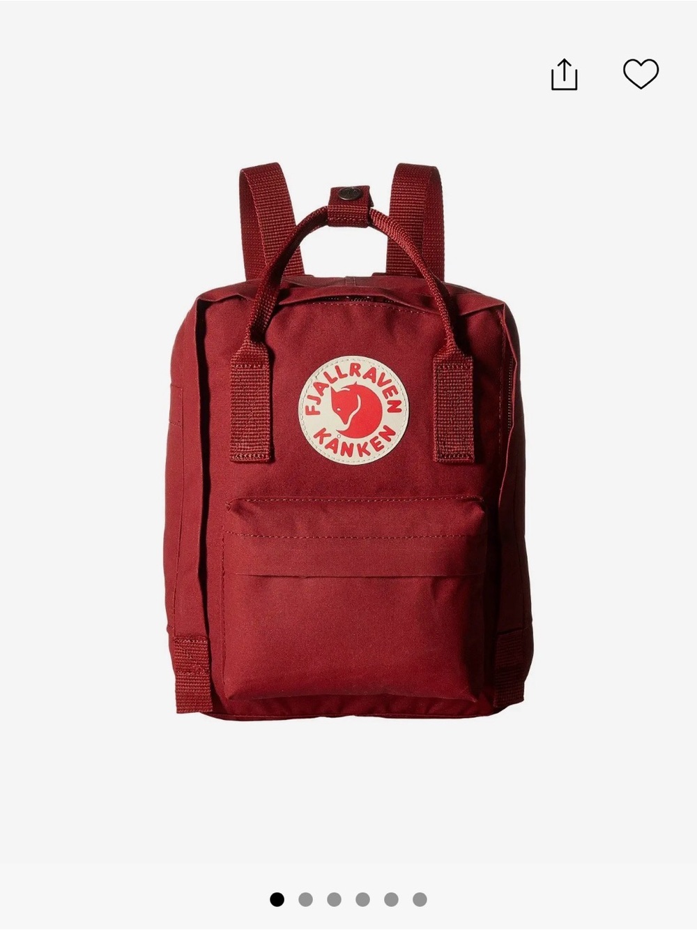 Fjallraven Kånken Mini Backpack in Red